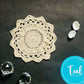 Off-White Crochet Doily - Teal By Tanvi