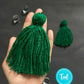 Handmade Tassels (Set of 5) - Teal By Tanvi