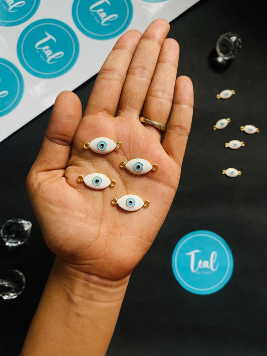 Evil Eye Metal Charms - Teal By Tanvi