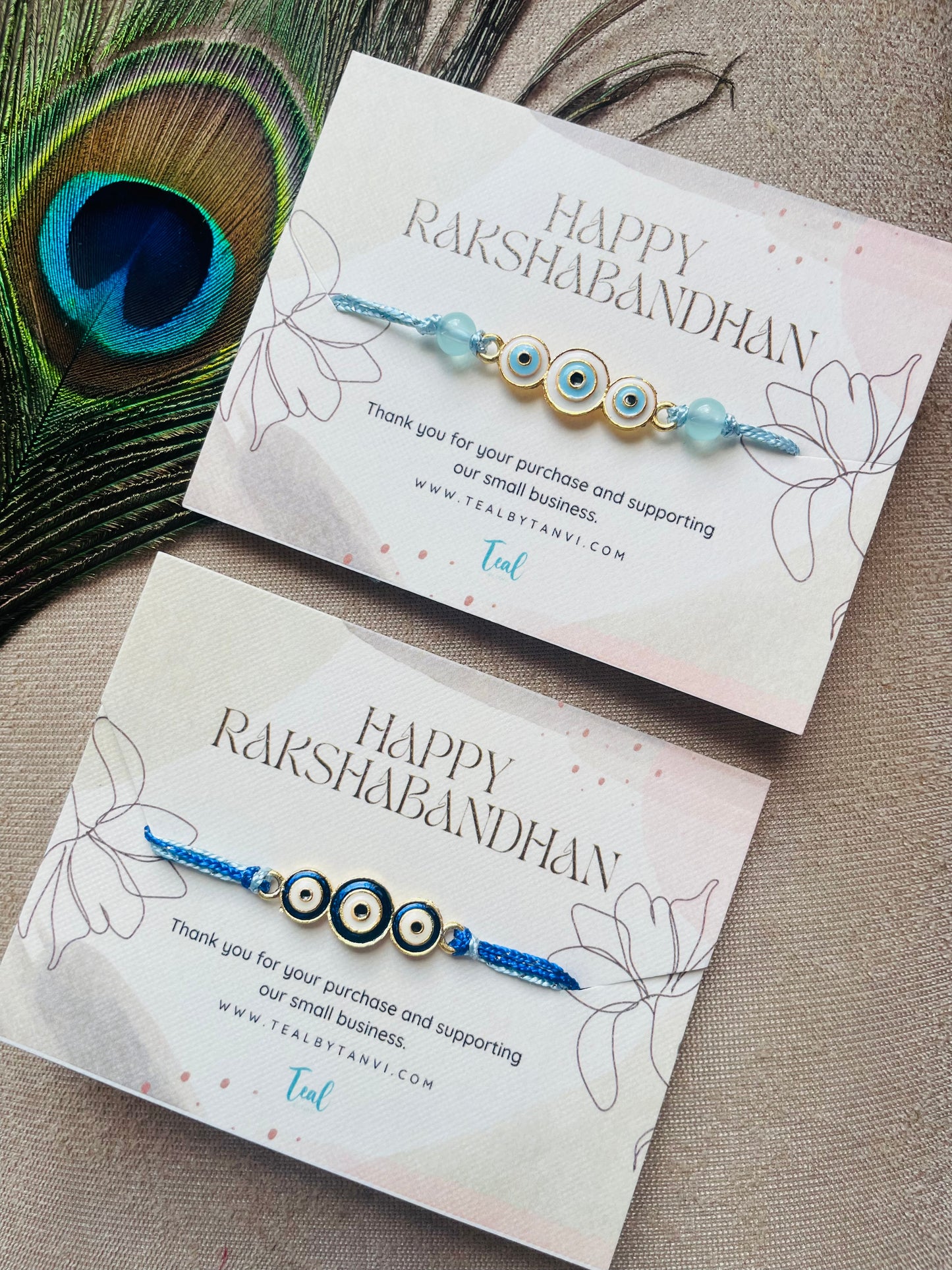 Evil Eye Tri-Eyed Charm Rakhi