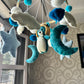 Felt Cot Mobile Hanging Moon & Stars - Baby/Kids Room Decor