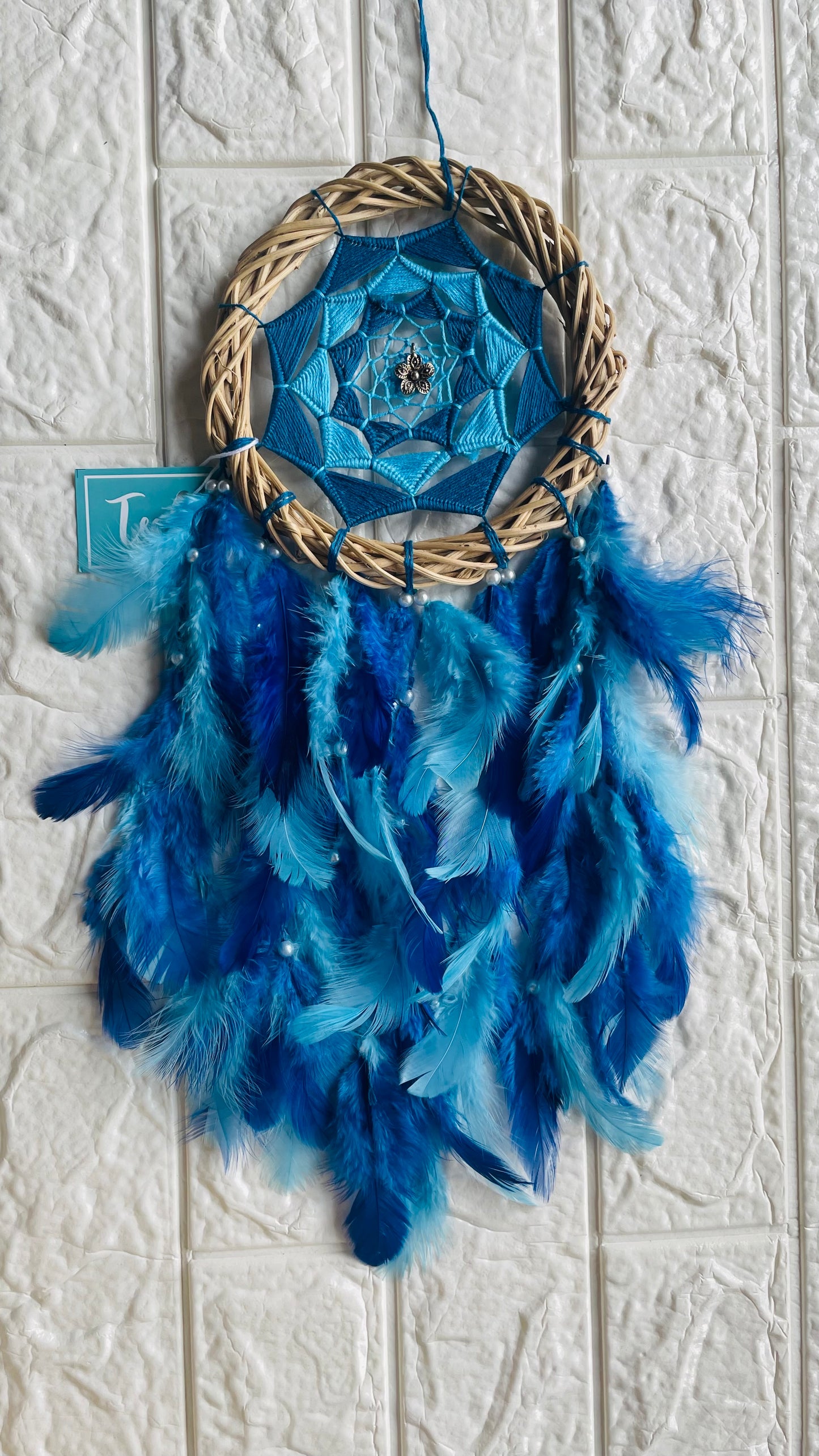 Blue Hues Wall Hanging Dreamcatcher - Teal By Tanvi