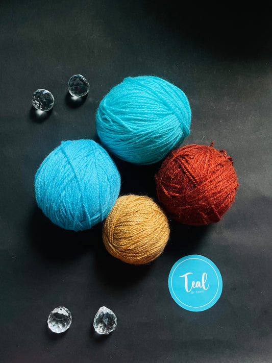 2 Ply Acrylic Wool - Teal By Tanvi