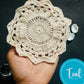 Off-White Crochet Doily - Teal By Tanvi