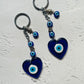 Turkish Evil Eye Heart Keychain