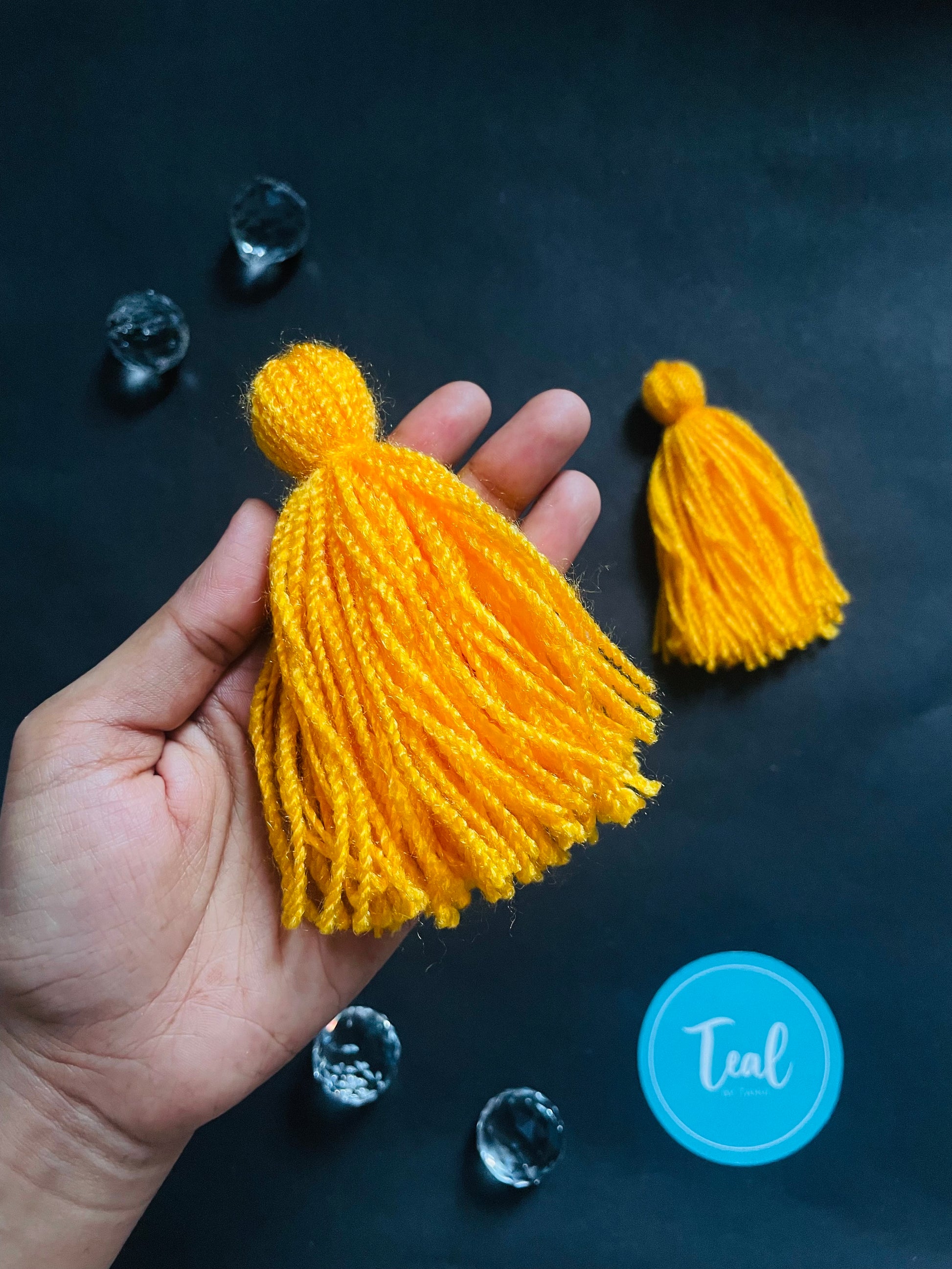 Handmade Tassels (Set of 5) - Teal By Tanvi