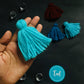 Handmade Tassels (Set of 5) - Teal By Tanvi