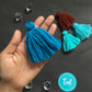 Handmade Tassels (Set of 5) - Teal By Tanvi