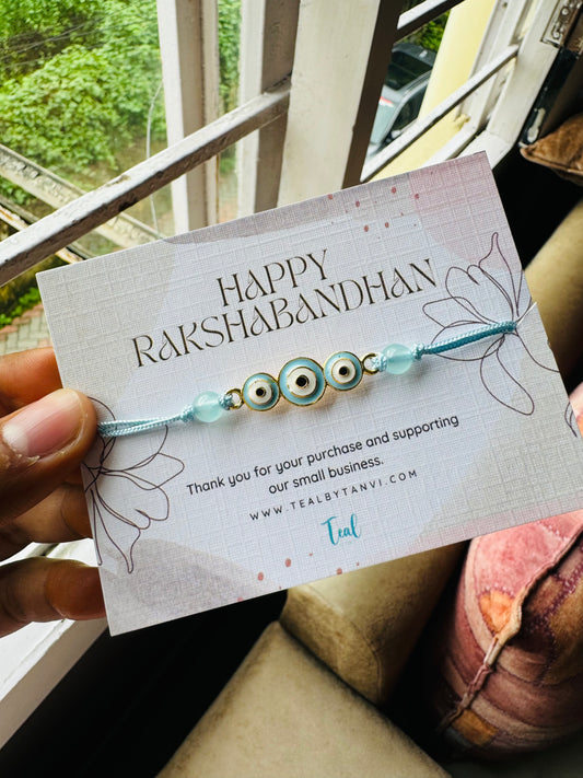 Evil Eye Tri-Eyed Charm Rakhi