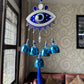 Turkish Evil Eye Windchime Blue Bells