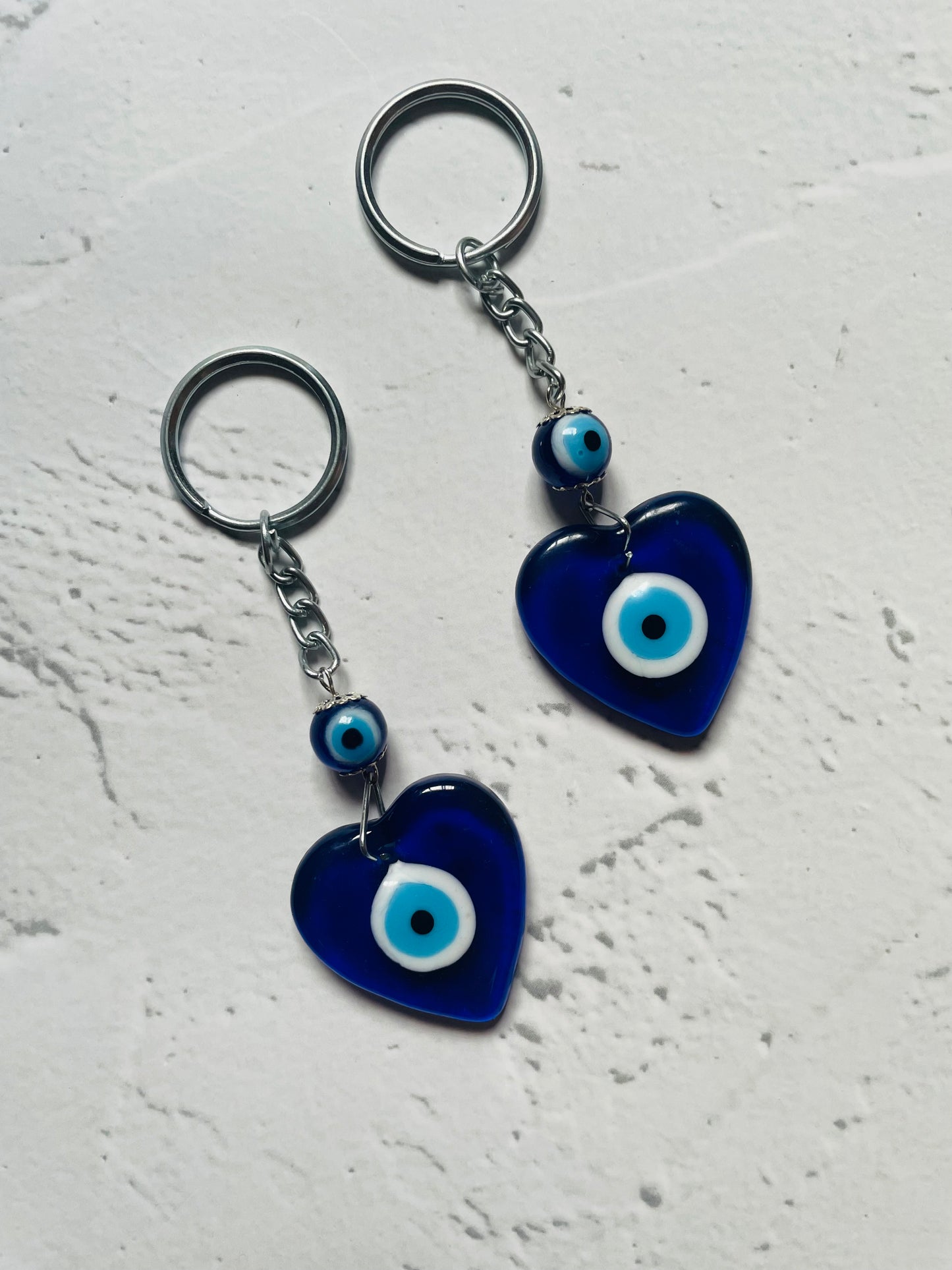 Turkish Evil Eye Heart Keychain