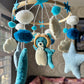 Felt Cot Mobile Hanging Moon & Stars - Baby/Kids Room Decor