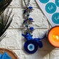 Turkish Evil Eye Dolphins Car Hanging - Teal By Tanvi