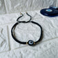 Evil Eye Anklet - Black - Teal By Tanvi