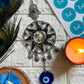 Turkish Evil Eye Chakra Wall Hanging - Teal By Tanvi