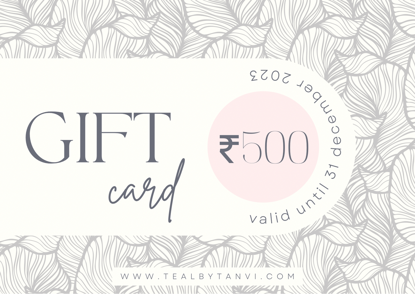 Teal Gift Card - Teal By Tanvi