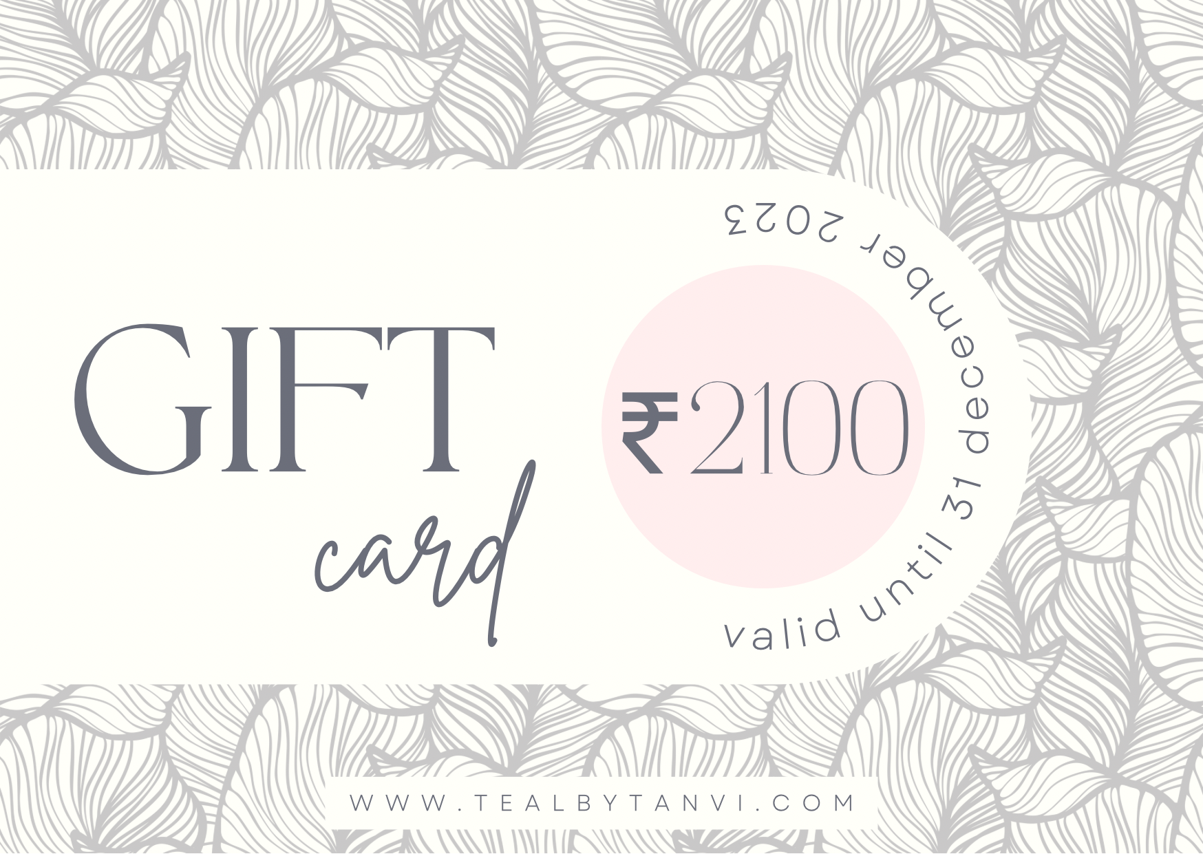 Teal Gift Card - Teal By Tanvi