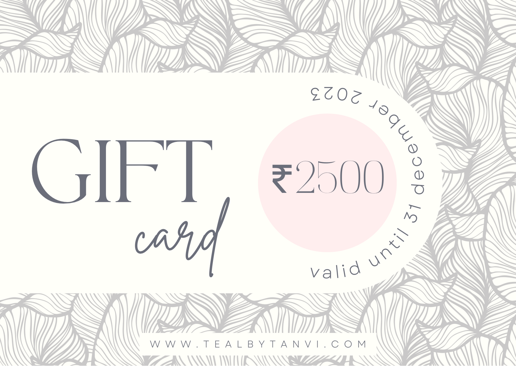 Teal Gift Card - Teal By Tanvi