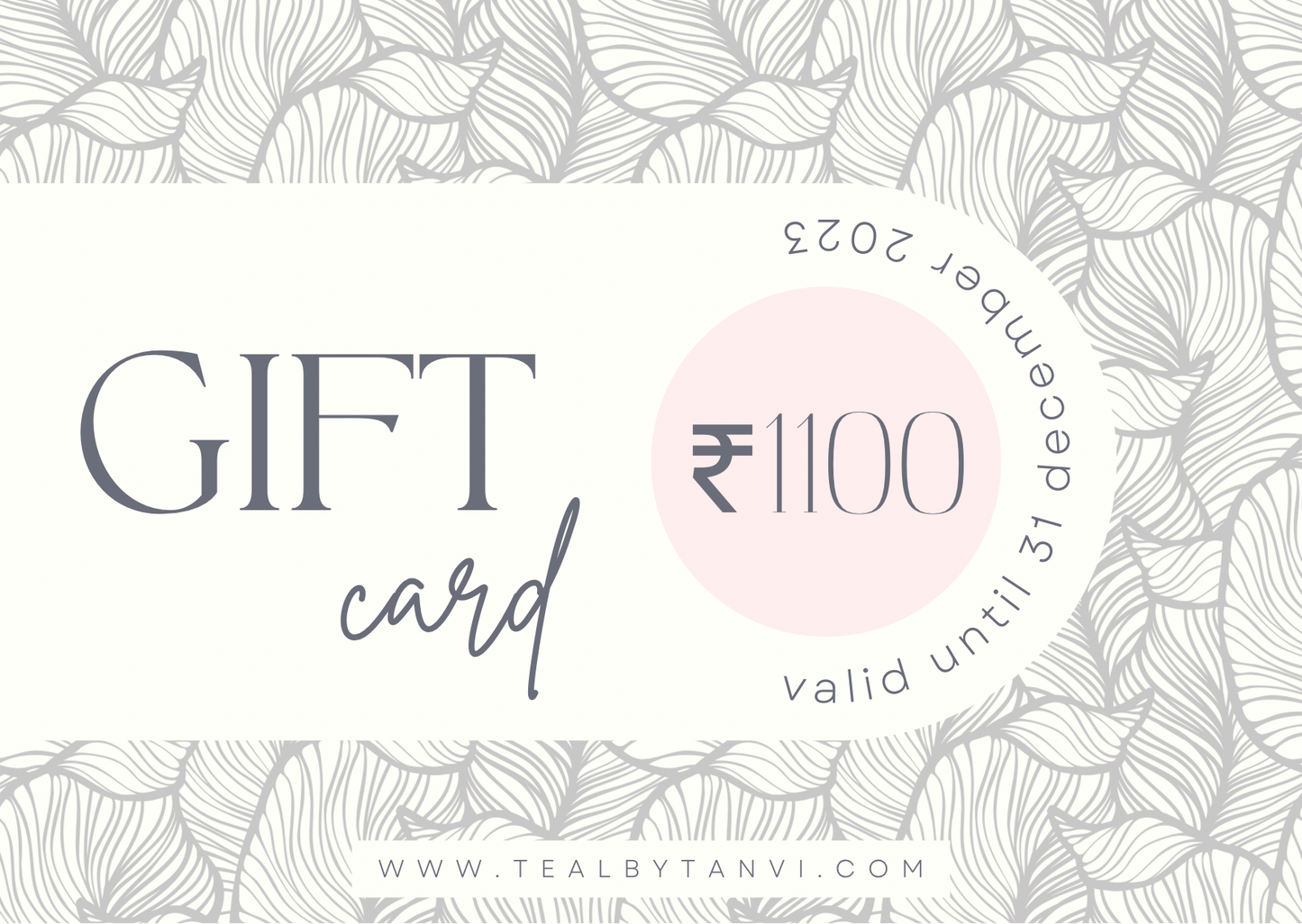 Teal Gift Card - Teal By Tanvi