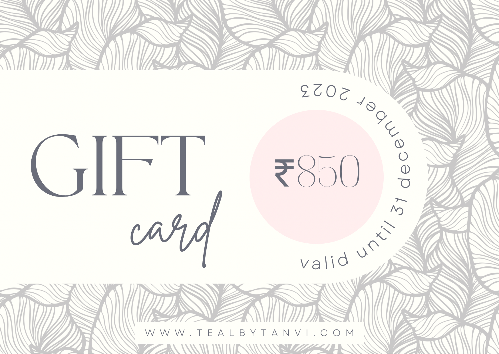 Teal Gift Card - Teal By Tanvi